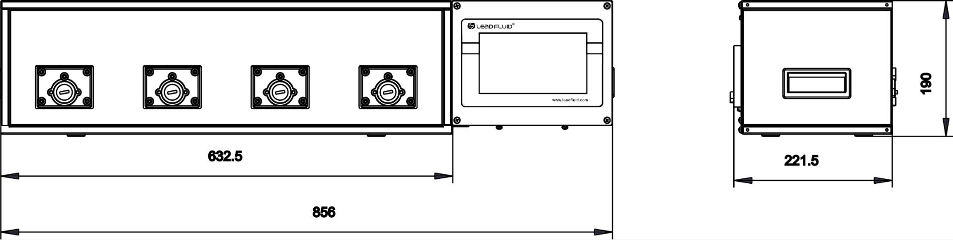 DS600-X蠕动泵灌装系统尺寸图