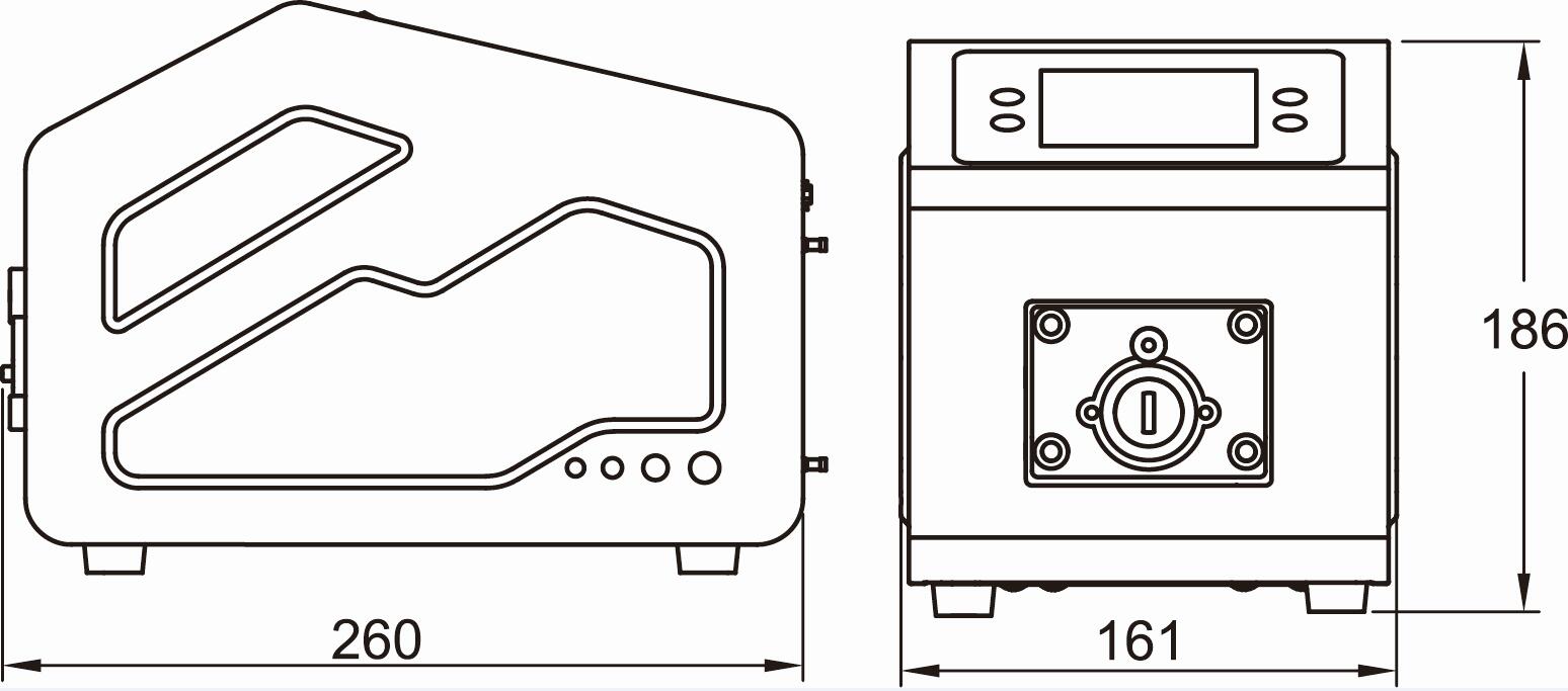 BT100L流量型智能蠕动泵尺寸图