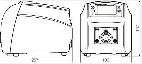 BT101L流量型智能蠕动泵尺寸图