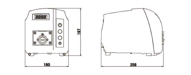 BT101S调速型蠕动泵尺寸图