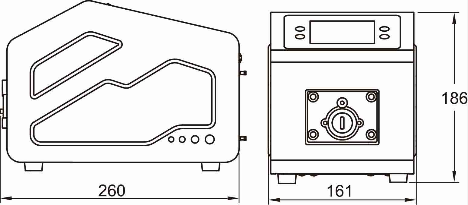 BT300L流量型智能蠕动泵尺寸图
