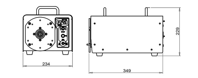 WG600S工业调速型蠕动泵尺寸图