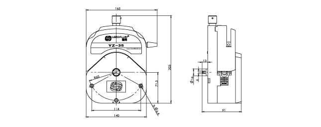 YZ35蠕动泵泵头