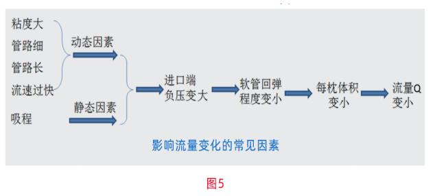 影响蠕动泵流量的因素示意图